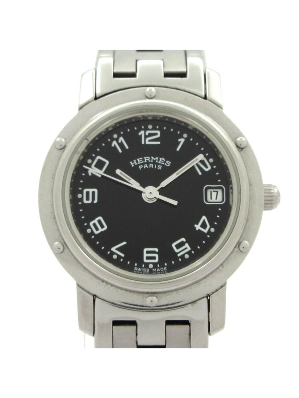 Hermes Watch Black Silver